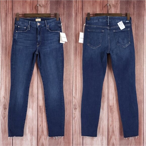 NWT Mother Womens Size 28 The Looker Ankle Fray Girl Crush Denim Jeans $210 - Picture 1 of 16